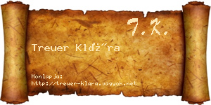 Treuer Klára névjegykártya
