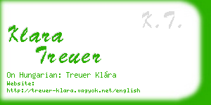 klara treuer business card