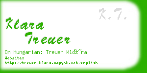 klara treuer business card